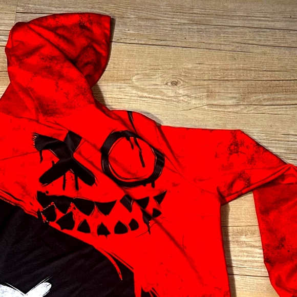The"HI-HellO" Hoodie in 3D Bred Graphic Bold Print Natural Born Hustlers RARE - Picture 5 of 12